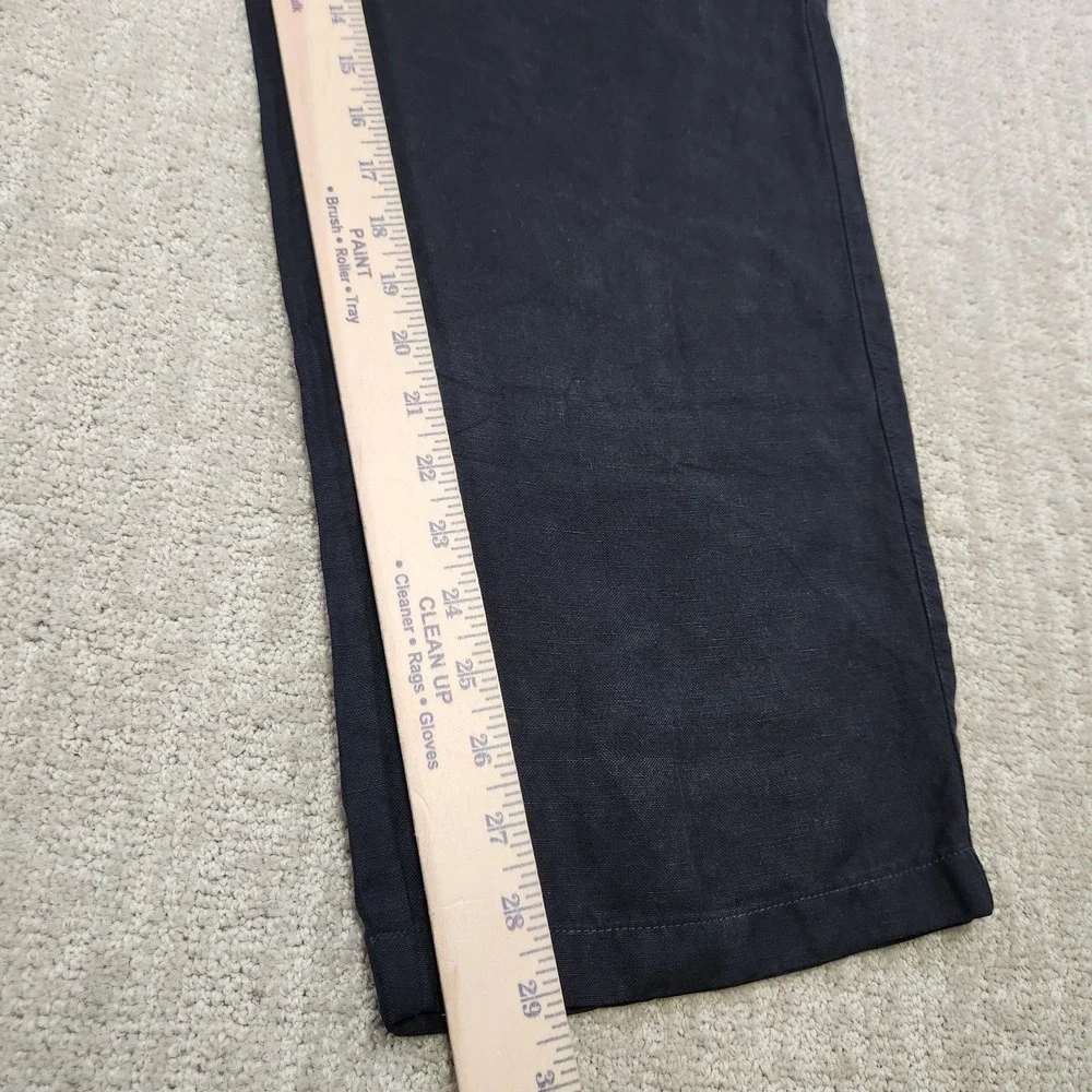 Tommy Bahama Pants Men 36x29*READ Linen Silk Blend Black High Rise Trouser Flowy